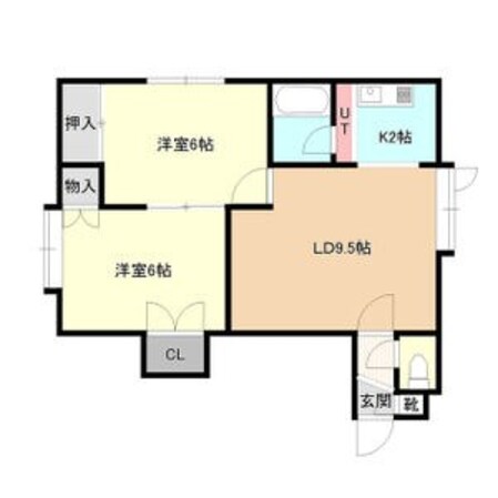 篠路駅 徒歩9分 2階の物件間取画像